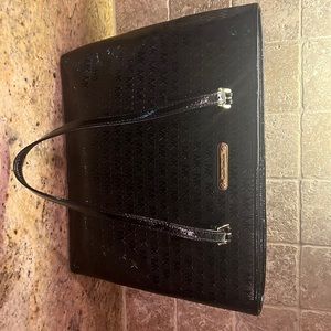 Michael Kors black patent leather purse